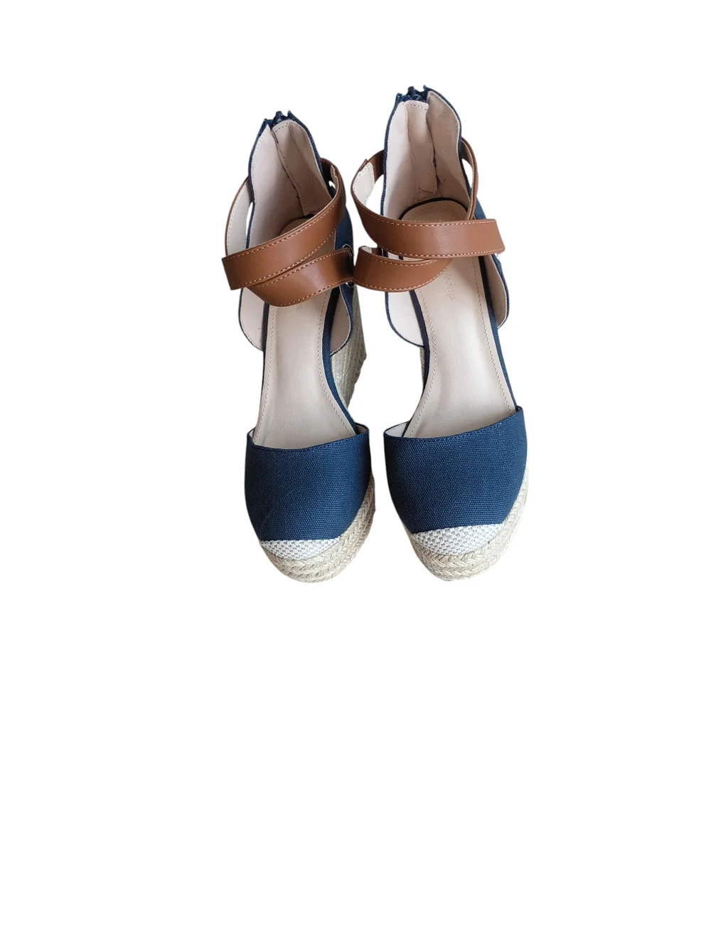 Piepiebuy Navy & Brown Espadrilles SZ 6.5